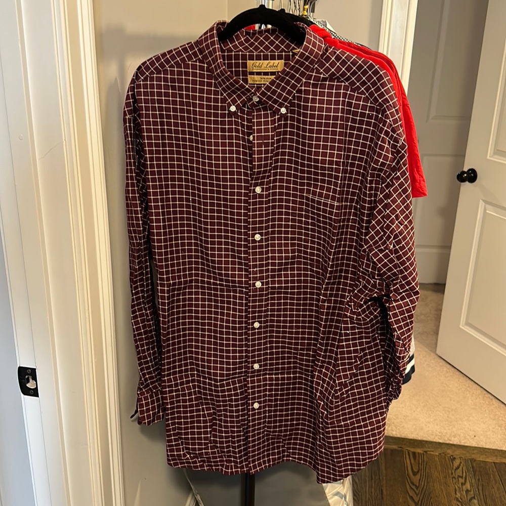 Round tree & Yorke Gold label performance button down long sleeve